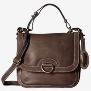 Born Dionysia Crossbody Gray/Brown Leather Handbag